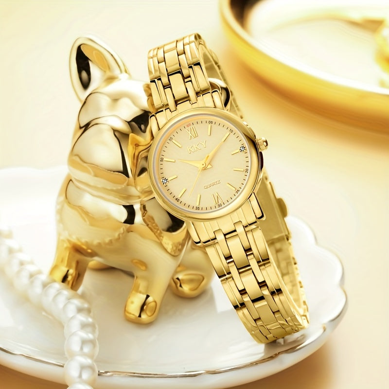 KKY Elegant Golden-Tone Quartz Watch for  Women