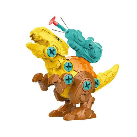 Build, Play & Battle – 3D DIY Dinosaur Puzzle Toy with Screwdriver & Soft Bullet Launcher
