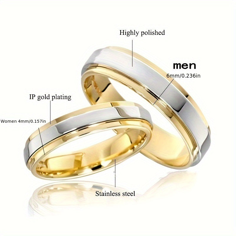 2pc Luxury Gold Fashion Rings