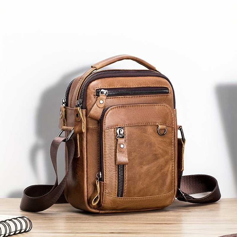 Men's Genuine Leather Crossbody Bag