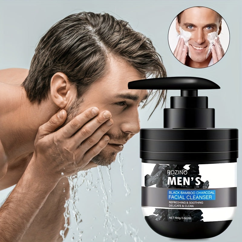 Men's Black Bamboo Charcoal Facial Cleanser