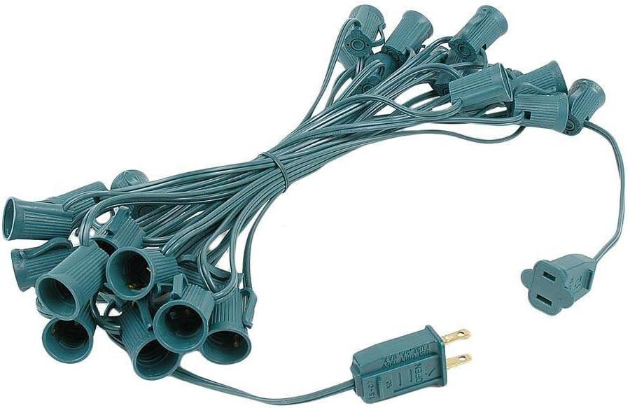 Retro Ceramic C7 Christmas Lights – 25FT String with 25 Bulbs