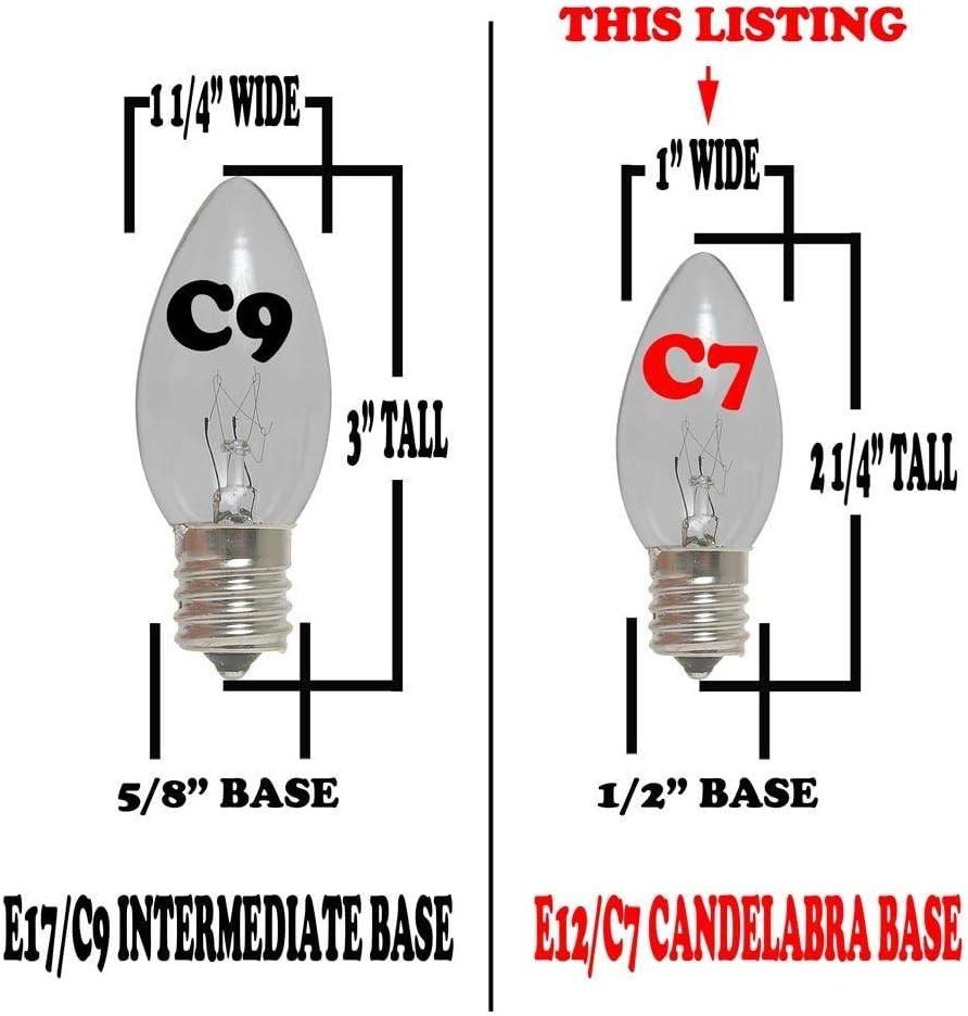 Retro Ceramic C7 Christmas Lights – 25FT String with 25 Bulbs