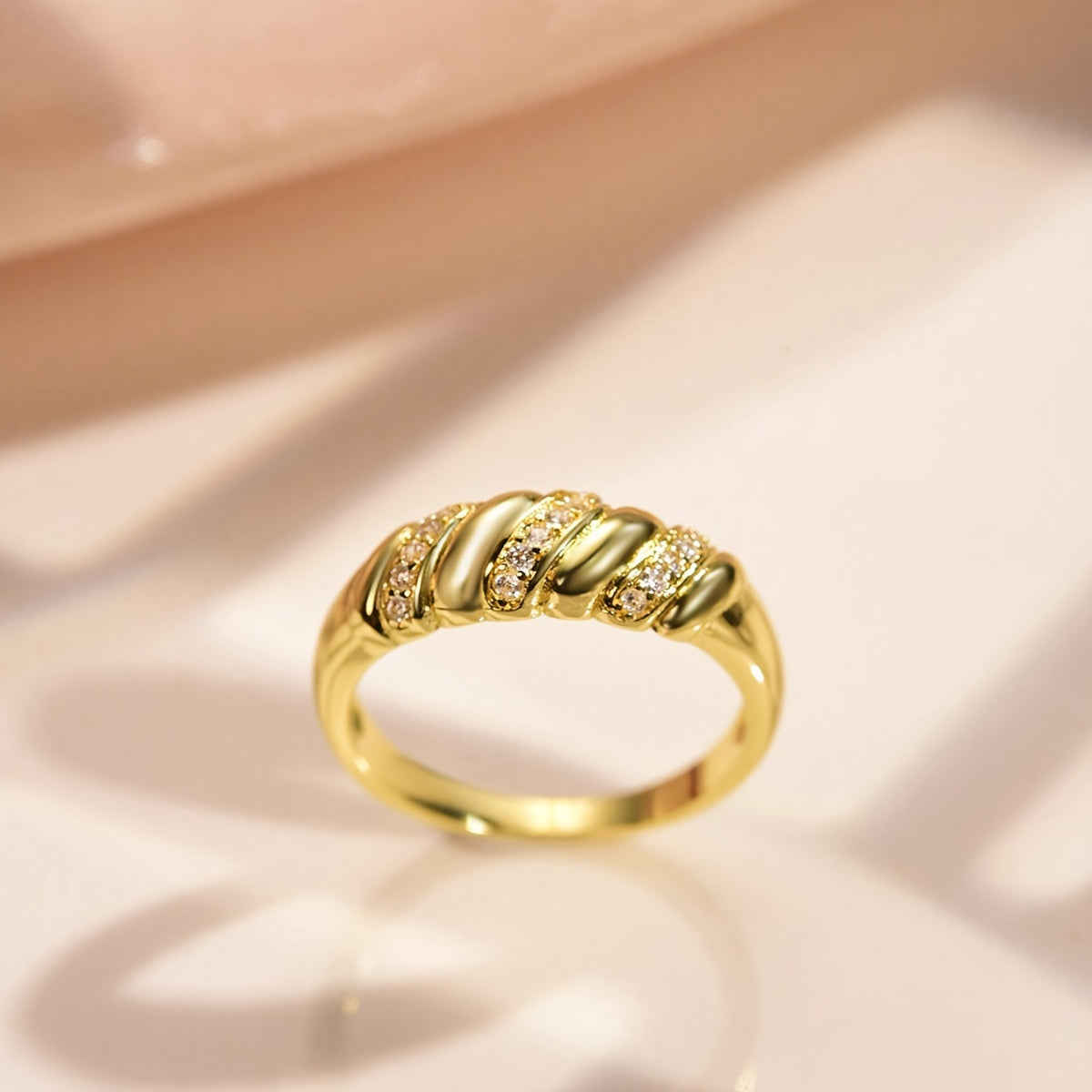 Vintage Elegant Twisted Rope Design Ring