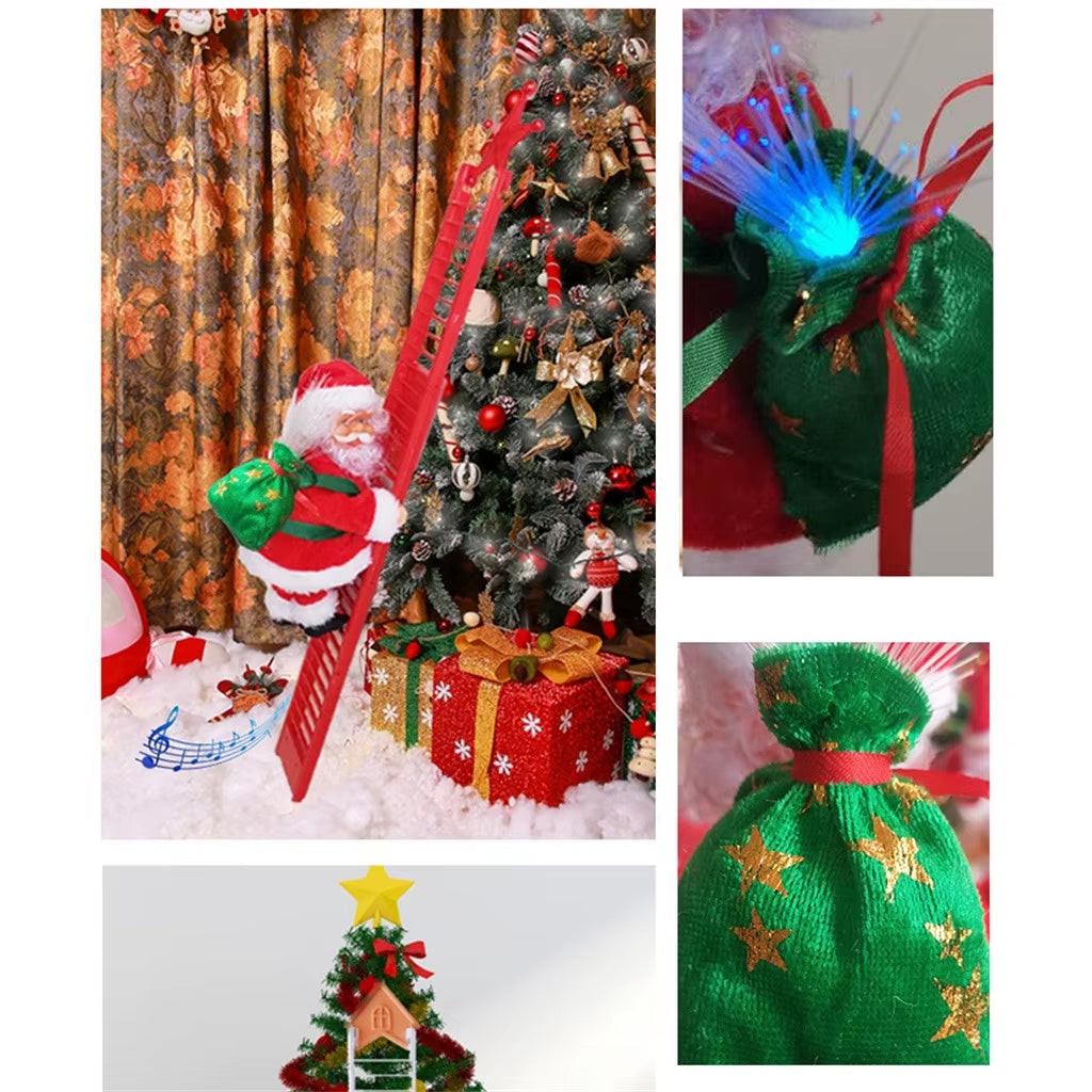 Animated Climbing Santa – Musical Rope Ladder Christmas Decoration