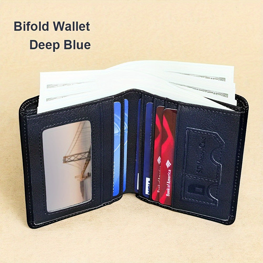 CIEPHIA Vintage Genuine Leather RFID Blocking Wallet for Men