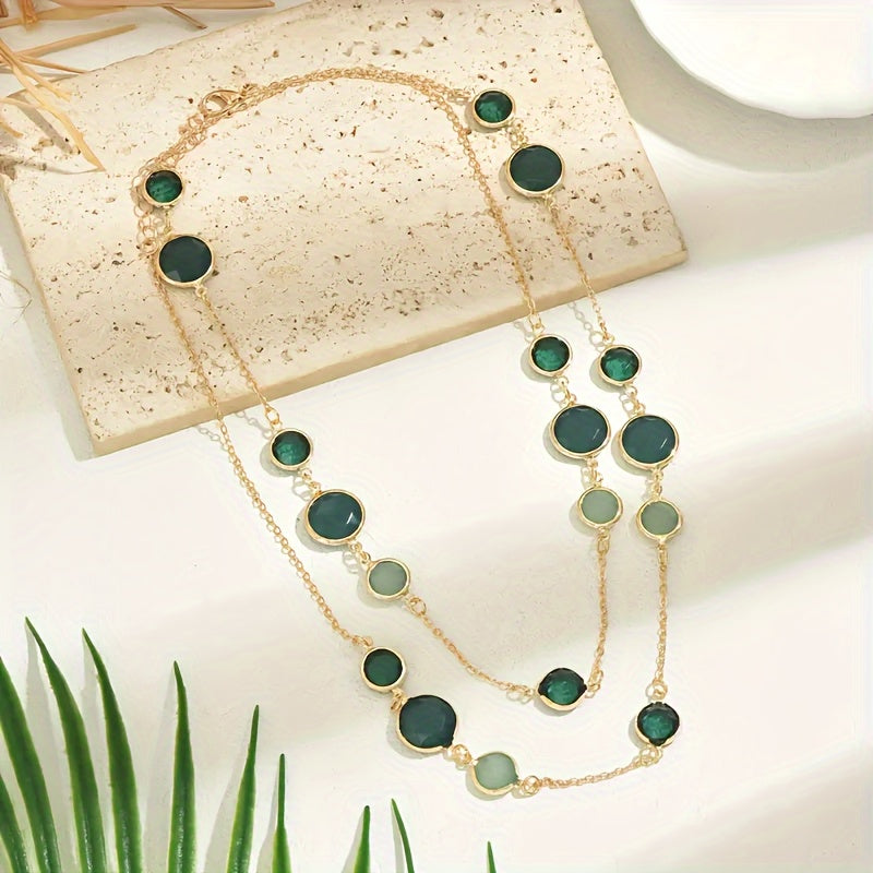 Minimalist Versatile Geometric Circular Design Long Necklace