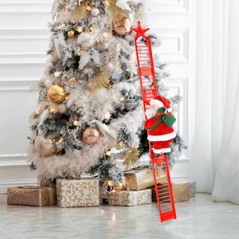 Animated Climbing Santa – Musical Rope Ladder Christmas Decoration