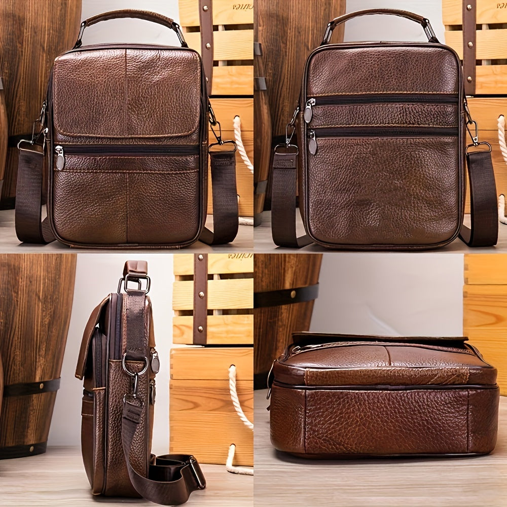 Genuine Leather Messenger Bag For Men