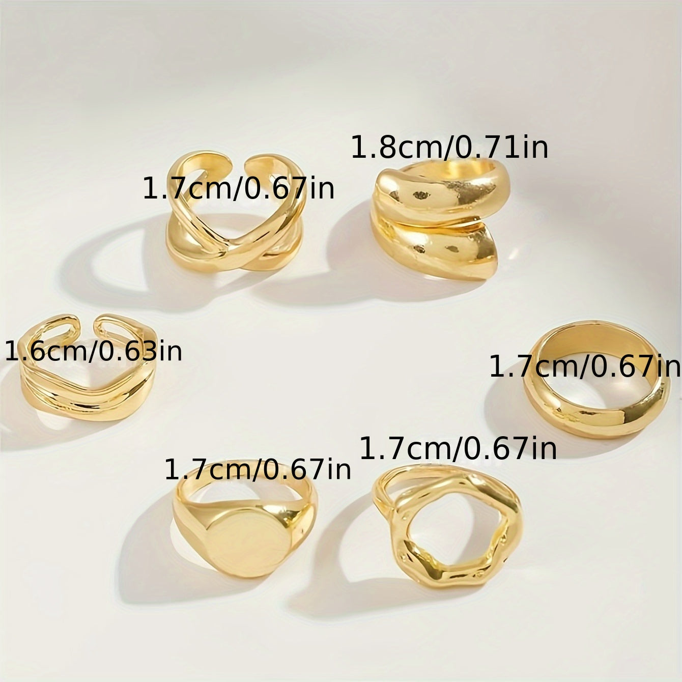 Vintage-Inspired Geometric Ring Set