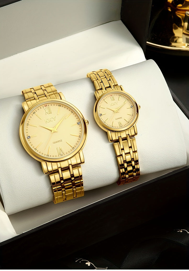 KKY Elegant Golden-Tone Quartz Watch for  Women