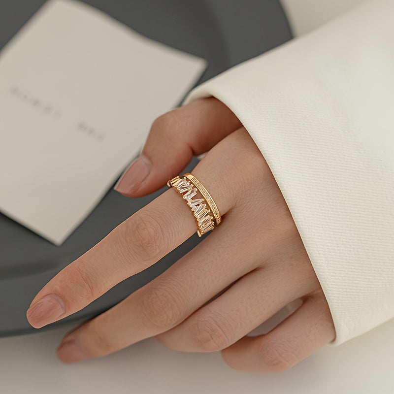 Elegant And Luxurious Double-layer Ring