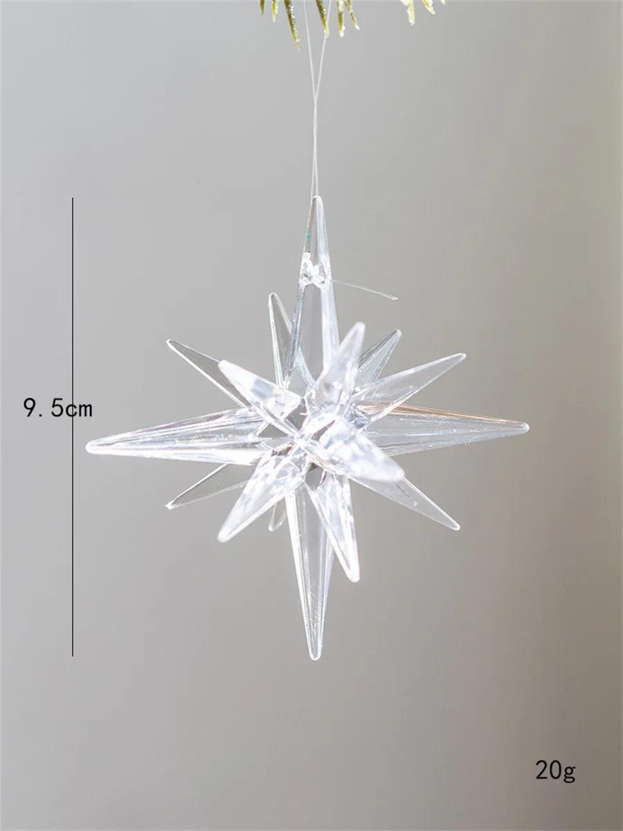Exploding Star Christmas Tree Topper – Champagne & White Accent