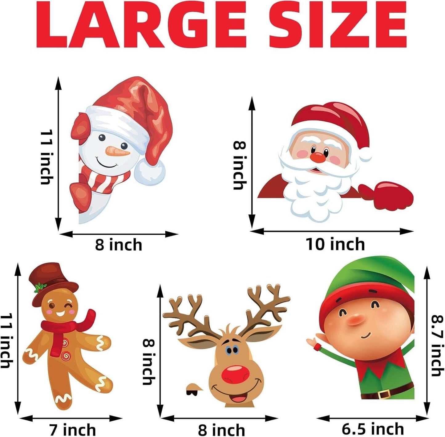 Christmas Window Clings – 150Pcs Snowflake & Holiday Stickers (8 Sheets)