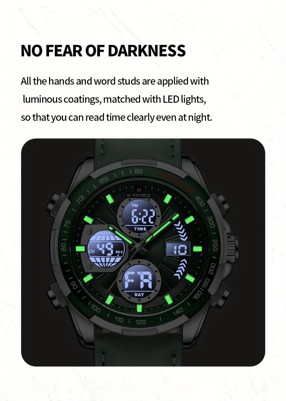 Multi-functional Quartz Men's Leather Watch