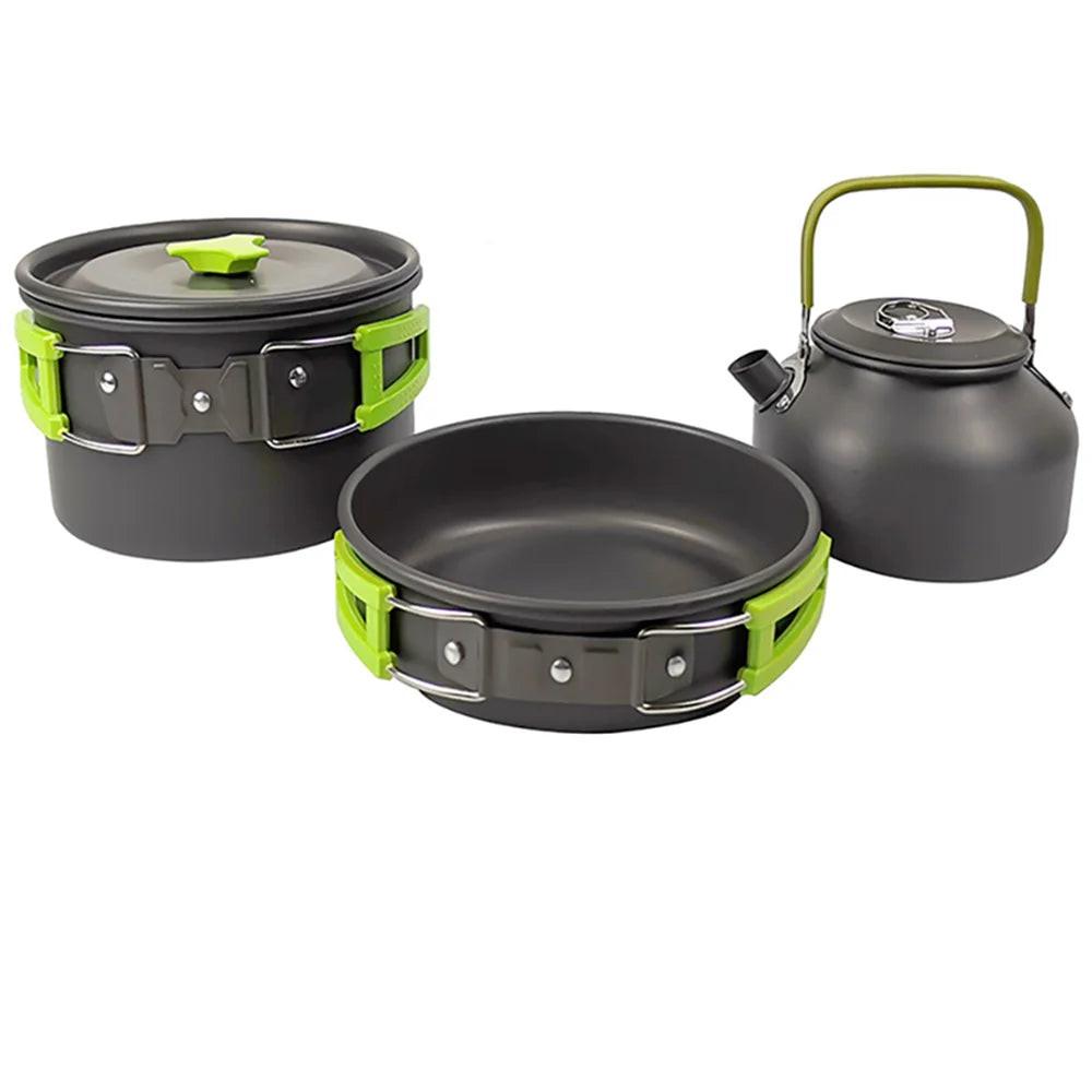 Ultralight Camping Cookware Set – Non‑Stick Aluminum Pot, Pan & Kettle for Outdoor Cooking & Hiking