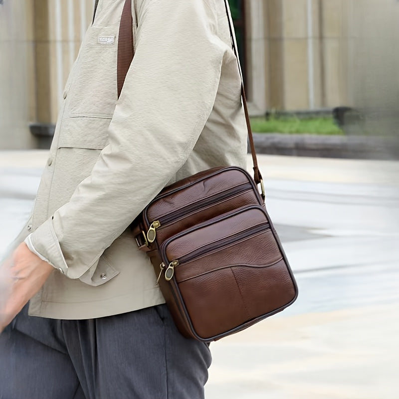 Men's Genuine Leather Shoulder Bag