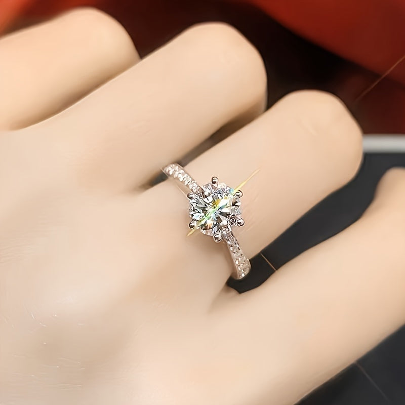 Luxury Simulated Diamond Engagement Ring