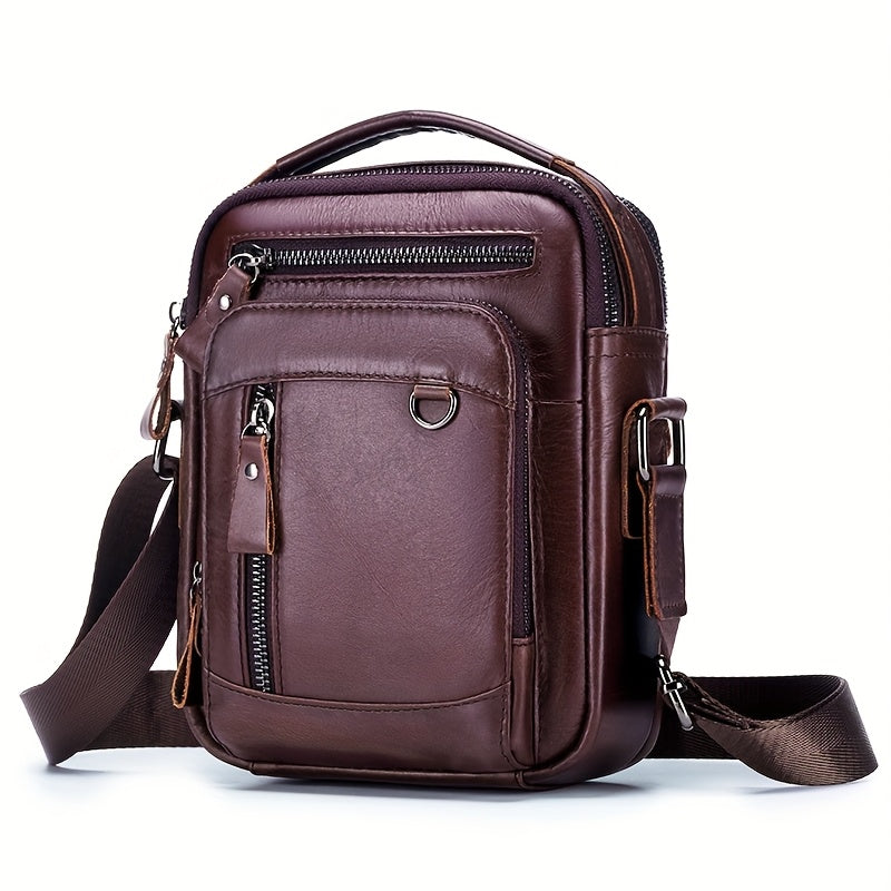 Men's Genuine Leather Crossbody Bag