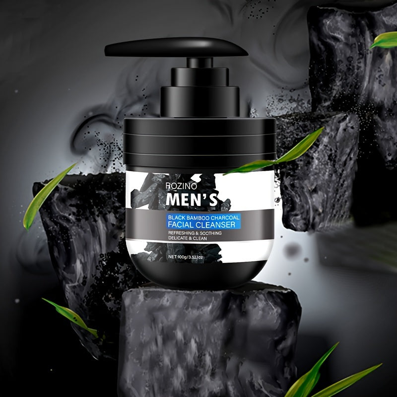 Men's Black Bamboo Charcoal Facial Cleanser