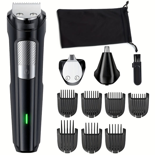 Men's Grooming Kit with Cordless Rechargeable Beard Trimmer