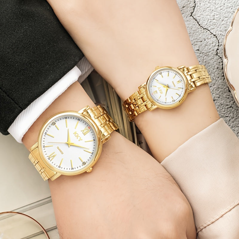 KKY Elegant Golden-Tone Quartz Watch for  Women