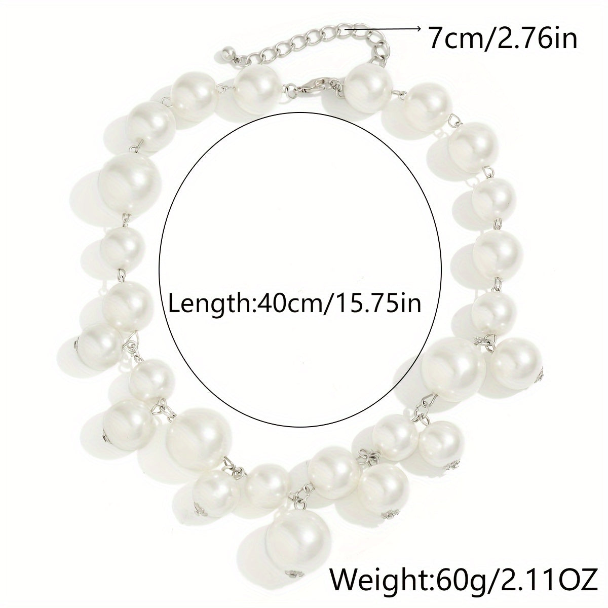 Elegant French-Inspired Faux Pearl Beaded Necklace