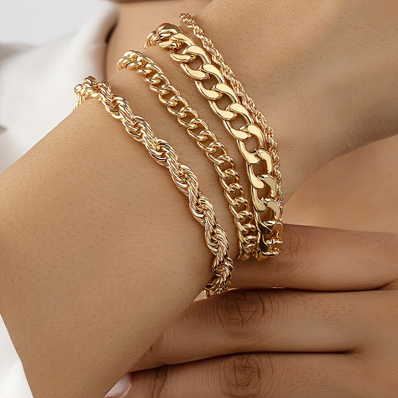 Chic 4-Layer Stainless Steel Bracelet