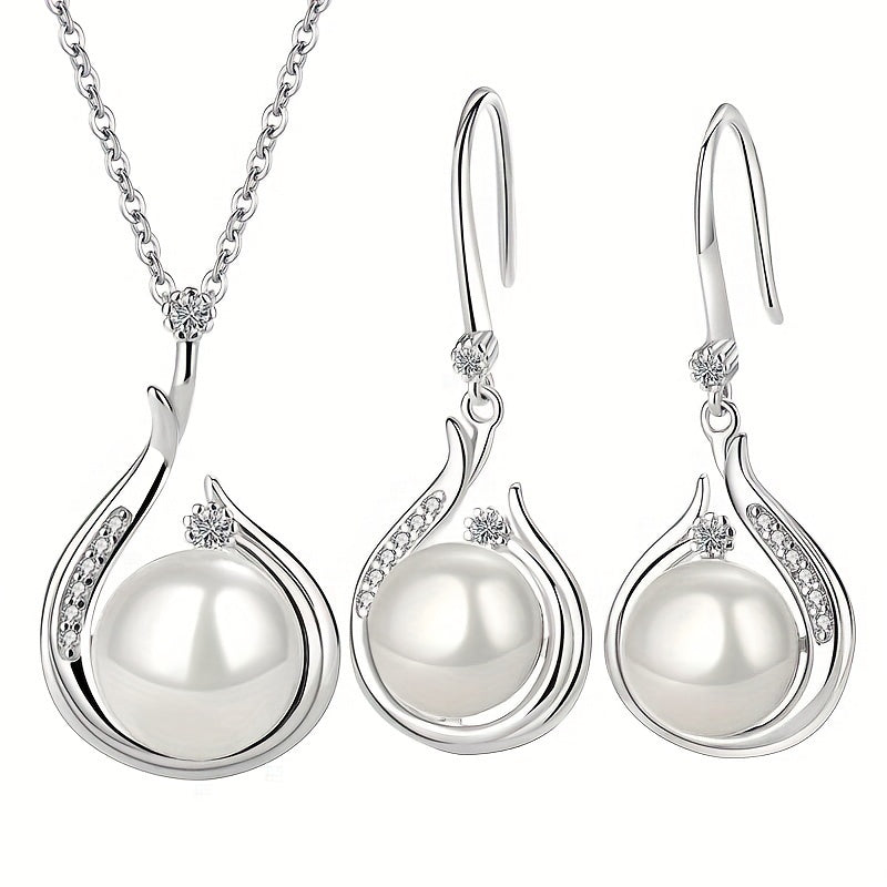 High-end and elegant pearl fashion necklace set