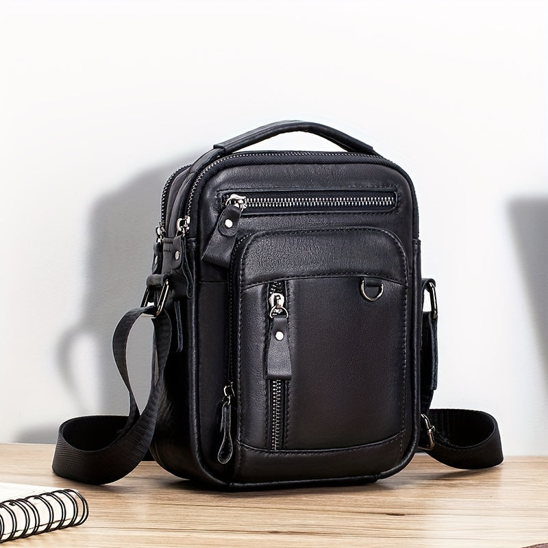 Men's Genuine Leather Crossbody Bag