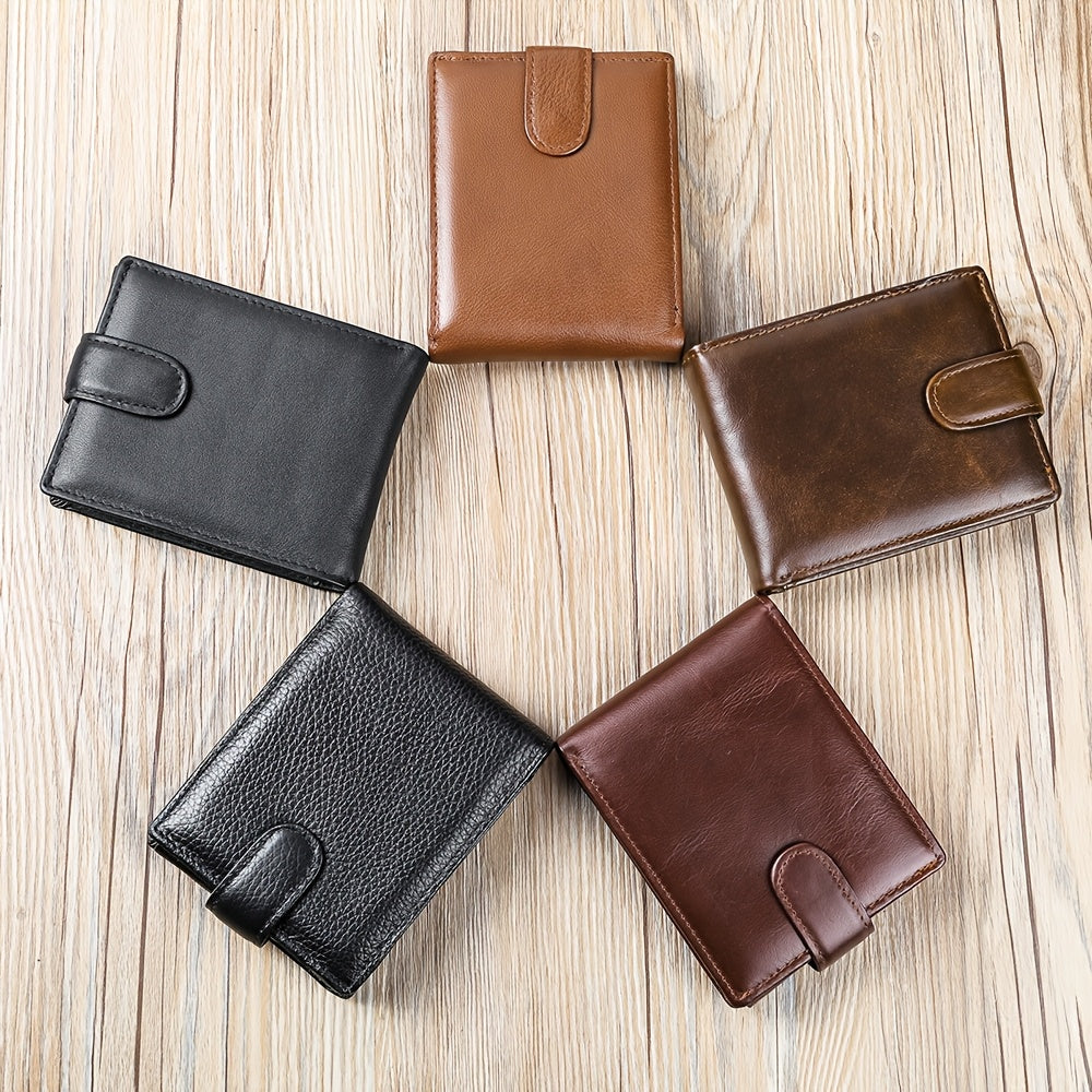 MVA Men's Casual Polyester Lining Leather Wallet