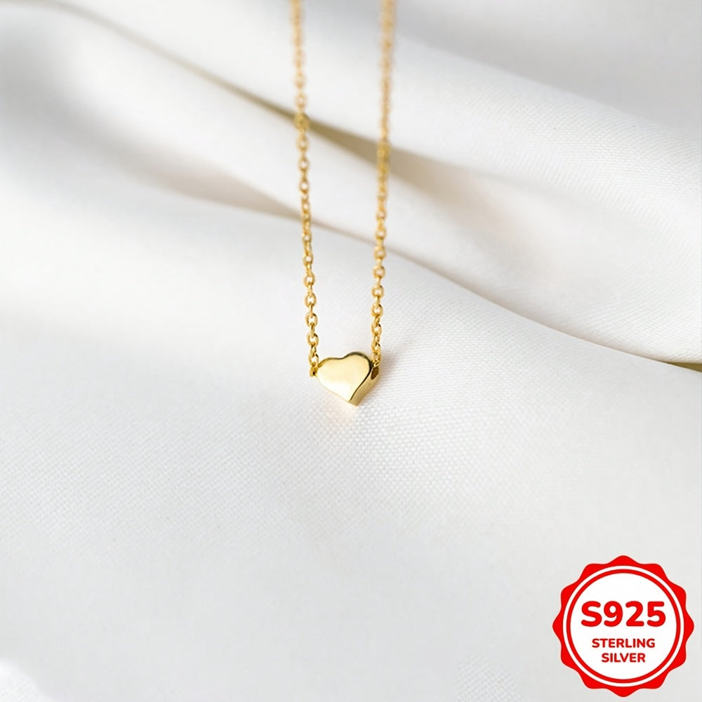 Delicate And Stylish gold Heart-shaped Necklace