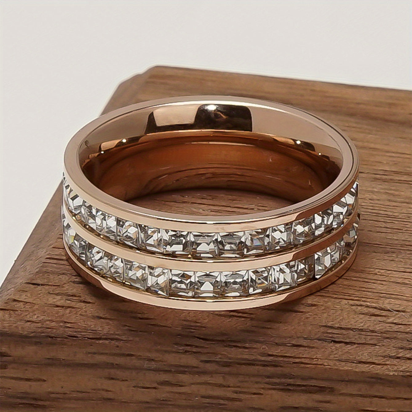 Fashion Square Rhinestone Ring For Men