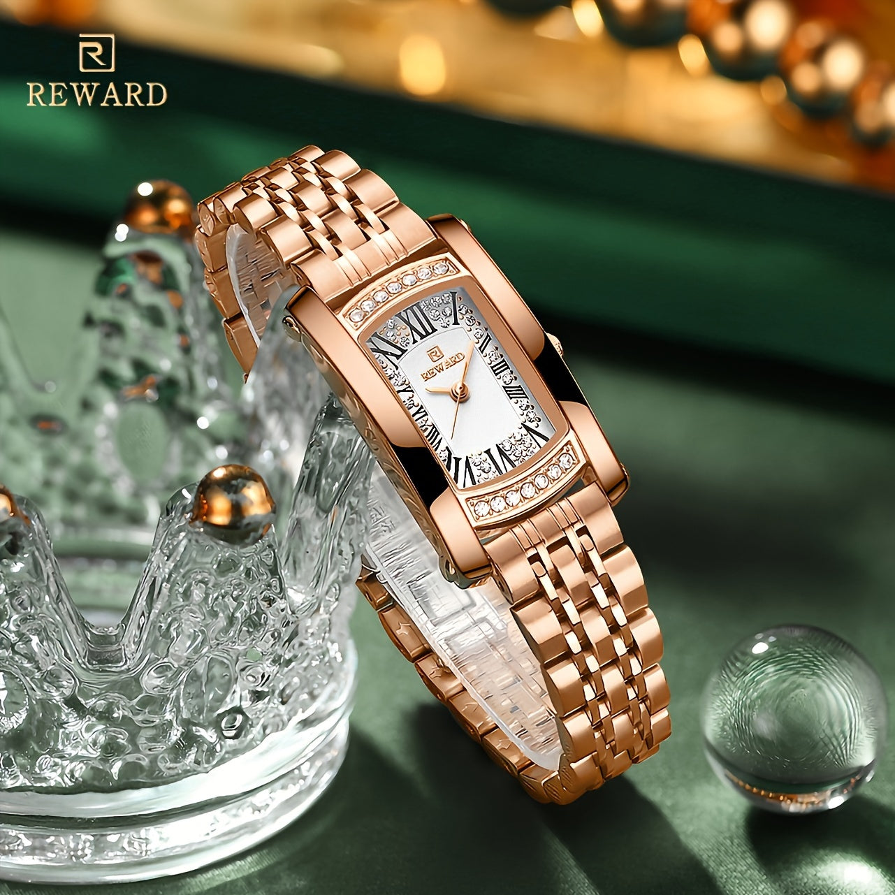 Retro Rectangle Golden Women Watches