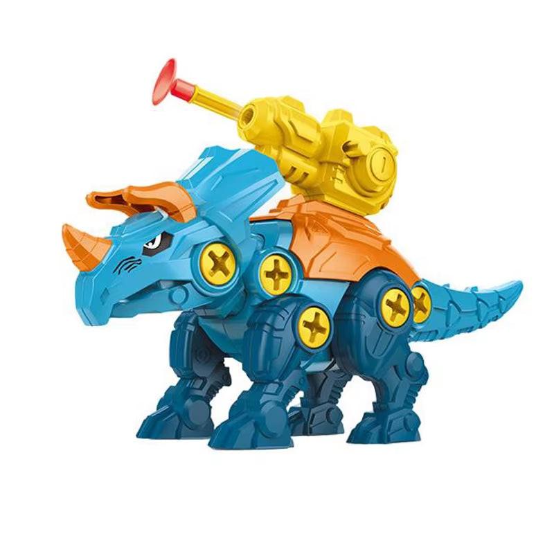 Build, Play & Battle – 3D DIY Dinosaur Puzzle Toy with Screwdriver & Soft Bullet Launcher