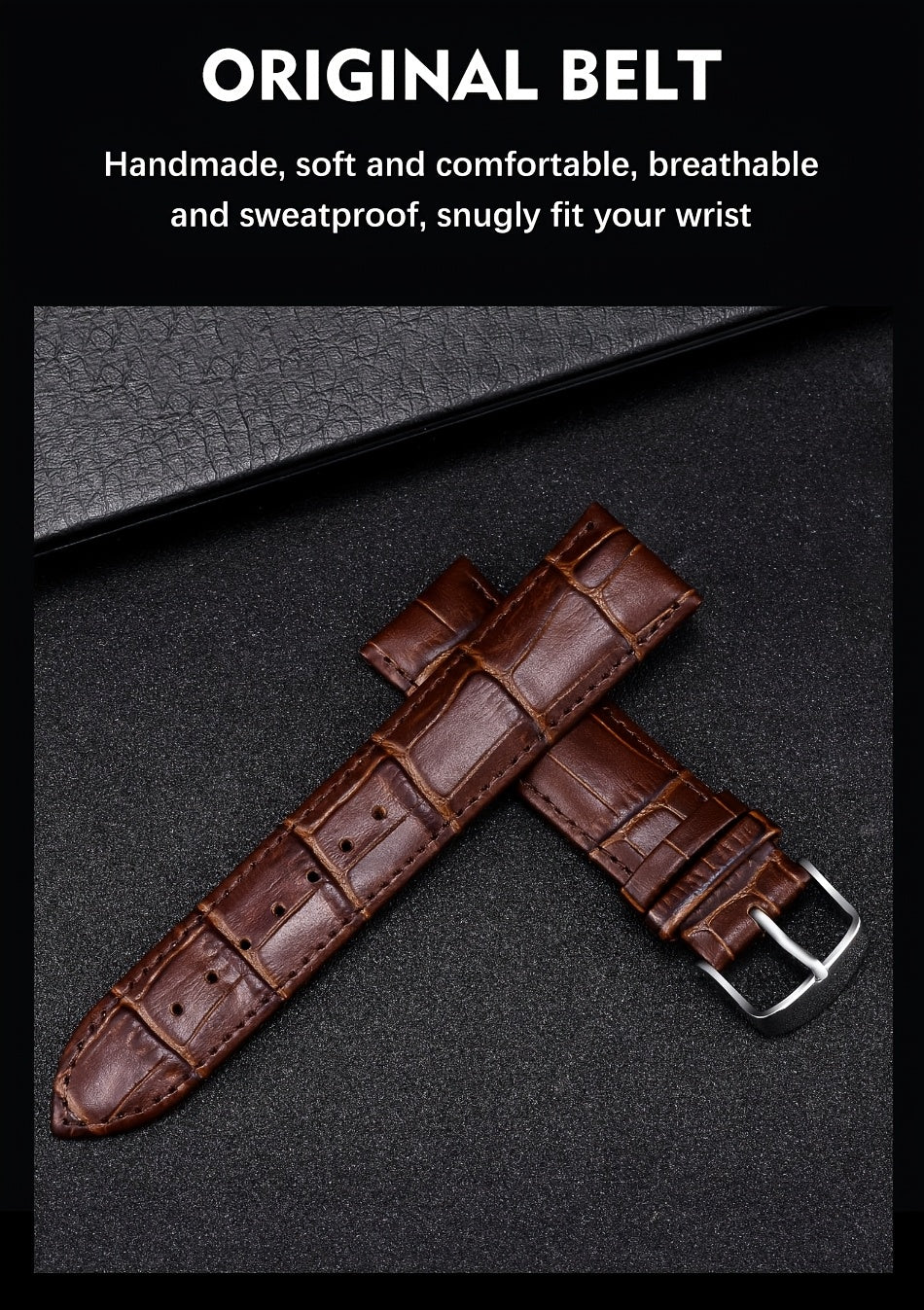 LIGE Men Leather Watch