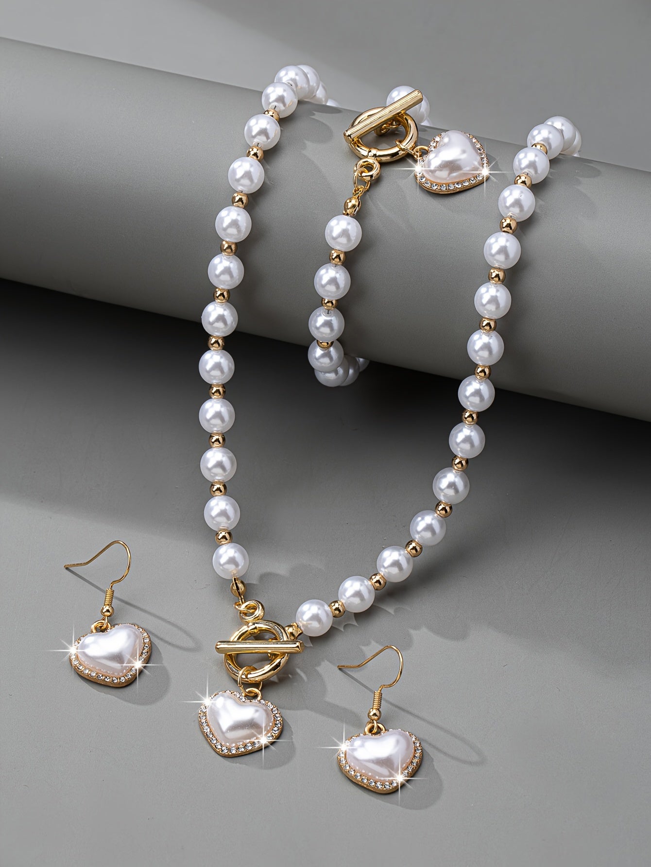 Elegant Classic Pearl Jewelry Set