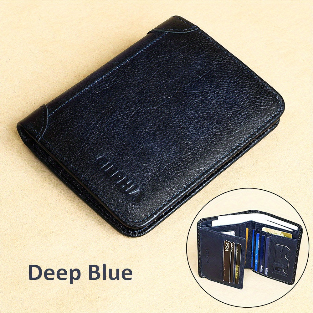 CIEPHIA Vintage Genuine Leather RFID Blocking Wallet for Men