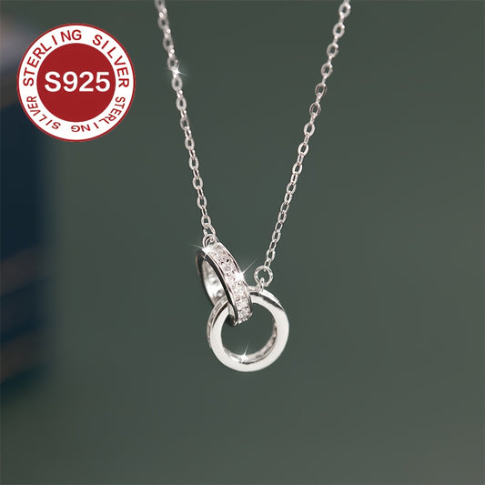 Low Allergy Double Ring Necklace