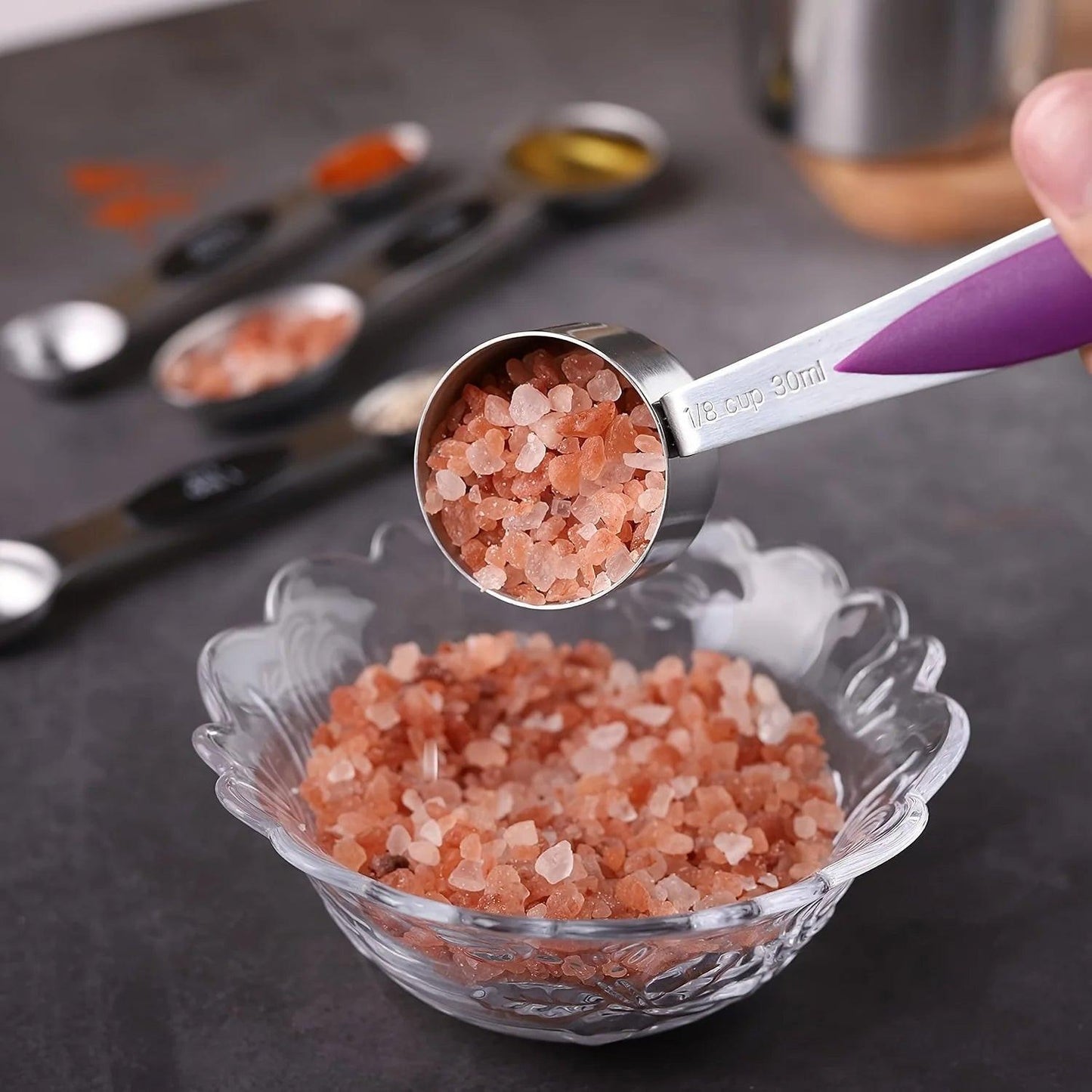 Innovative Stainless Steel Magnetic Measuring Spoons Set – Precision for Every Recipe