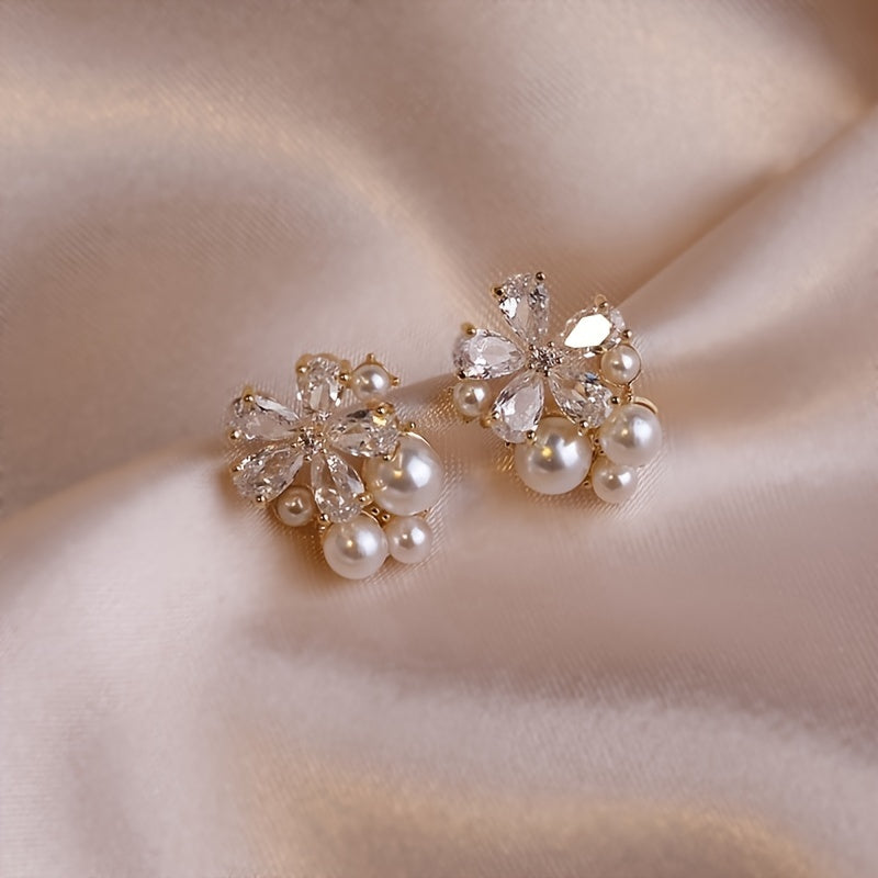 Elegant Floral Stud Earrings