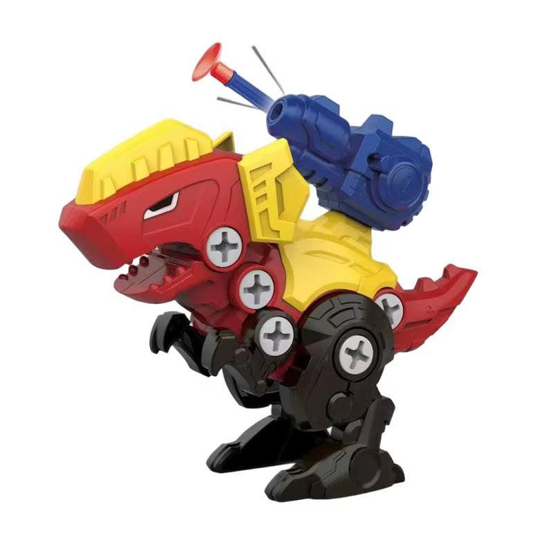 Build, Play & Battle – 3D DIY Dinosaur Puzzle Toy with Screwdriver & Soft Bullet Launcher
