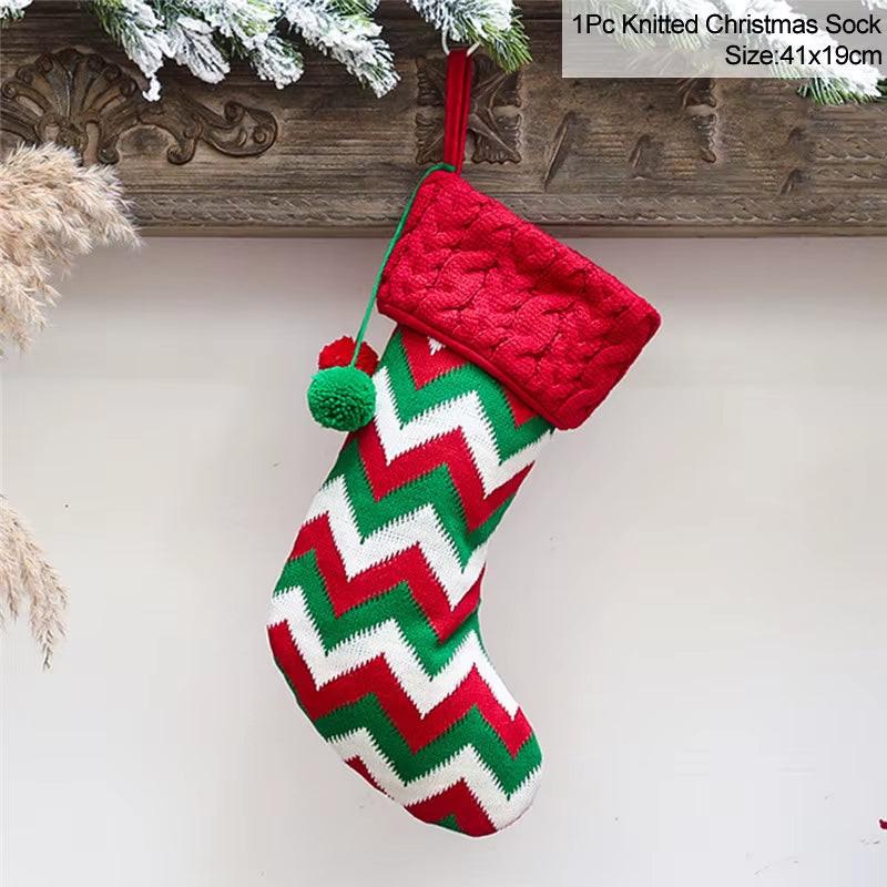Handcrafted Knitted Christmas Stockings – Classic Holiday Décor for Gifts & Traditions