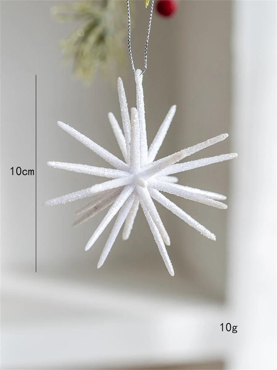 Exploding Star Christmas Tree Topper – Champagne & White Accent