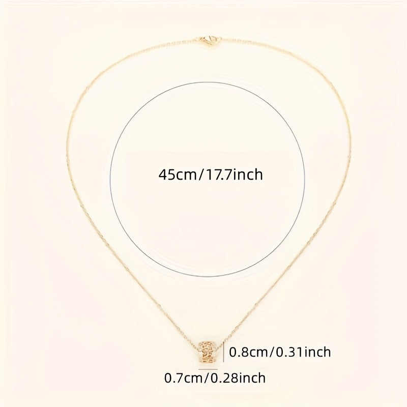 Exquisite Fashion Hollow Circle Gold Necklace