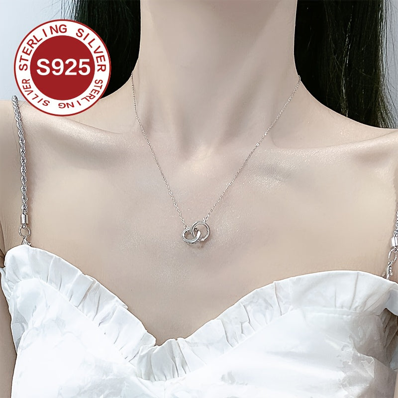 Low Allergy Double Ring Necklace