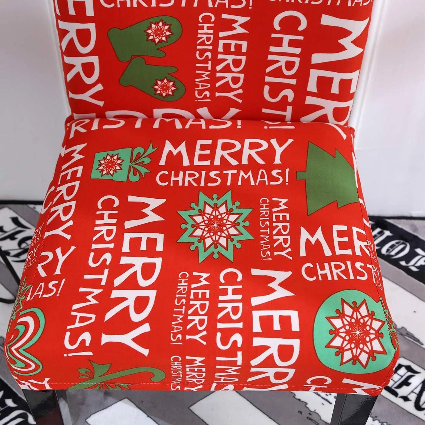 6‑Pack Stretch Christmas Chair Covers – Festive Dining Room Slipcovers