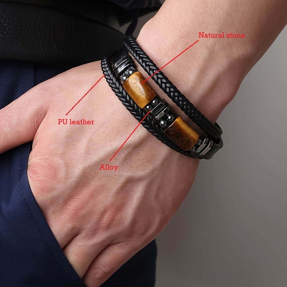 Stylish Men's Multi-Layer Braided Bracelet