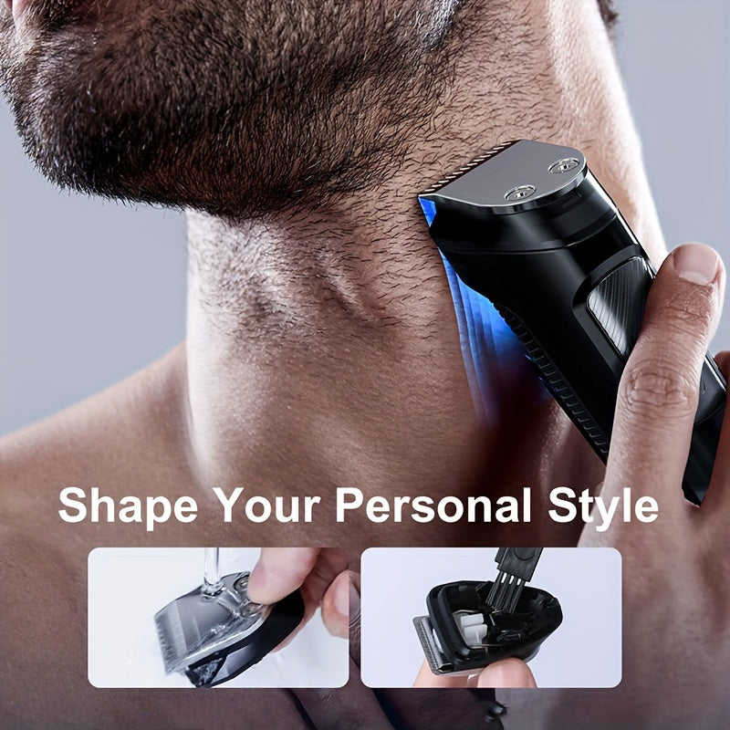 Men's Grooming Kit with Cordless Rechargeable Beard Trimmer