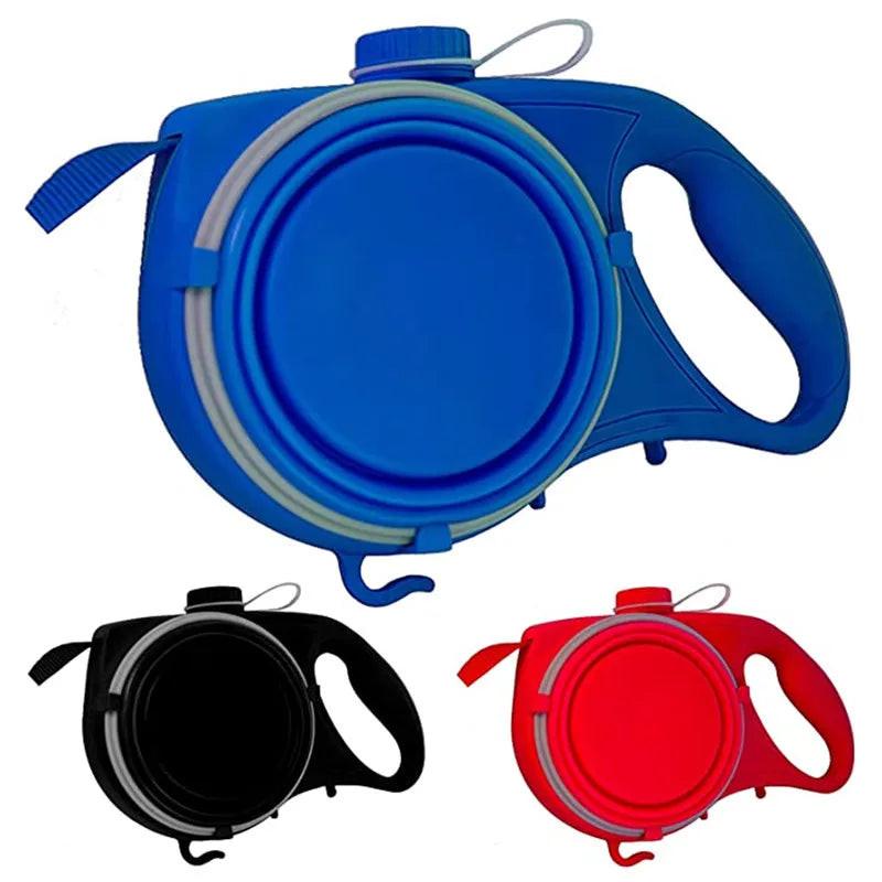 Multifunctional Dog Leash – Built‑In Water Bottle, Bowl & Waste Bag Dispenser